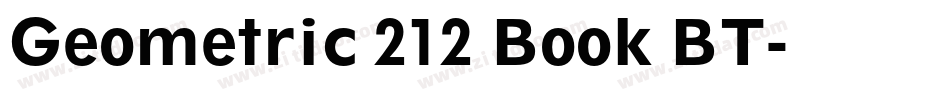 Geometric 212 Book BT字体转换